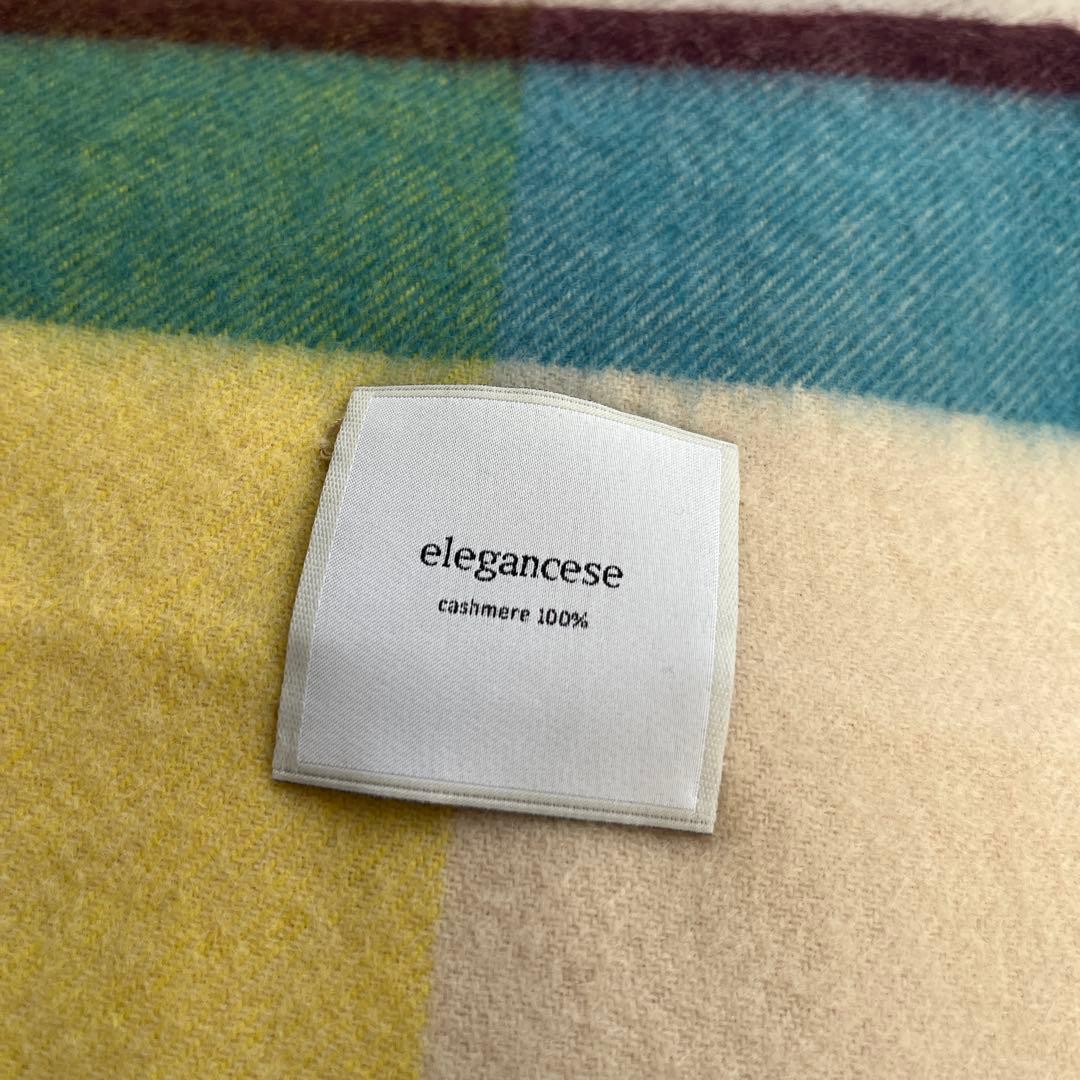 【elegancese】カシミヤ100%大判マフラー