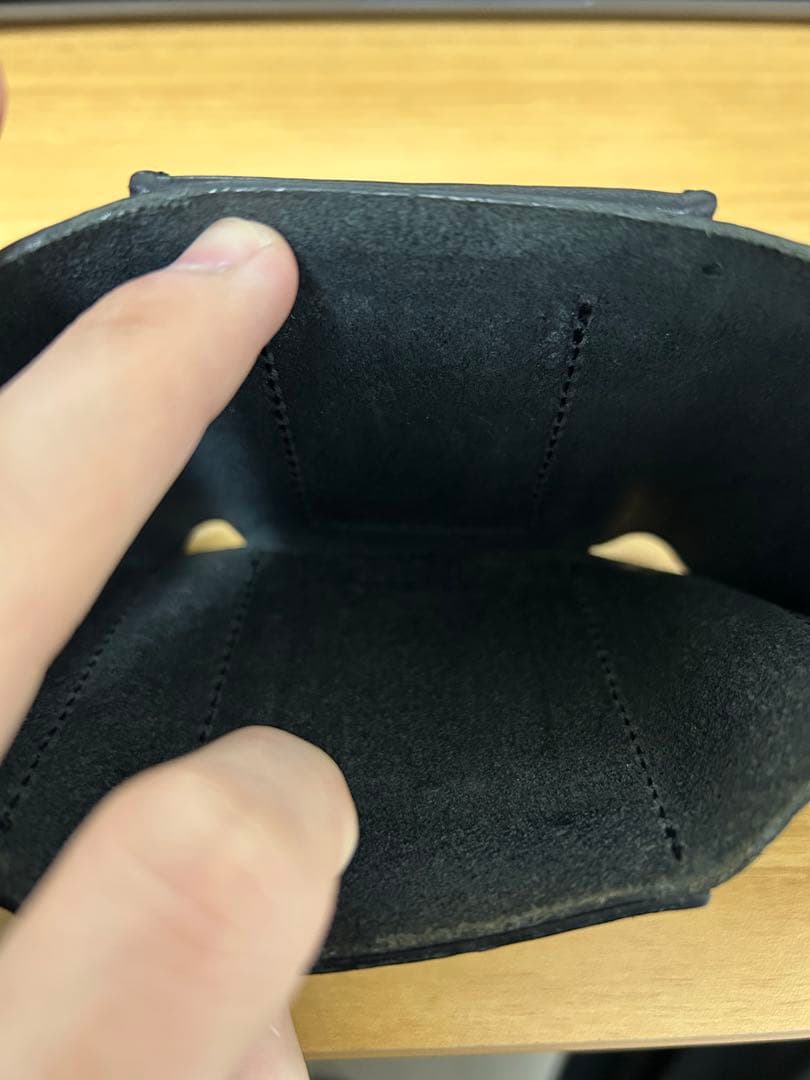 Hender scheme trifold wallet black 極美品