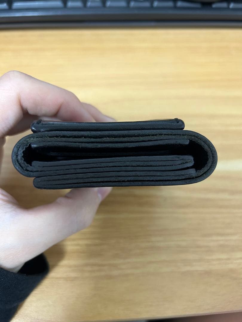 Hender scheme trifold wallet black 極美品