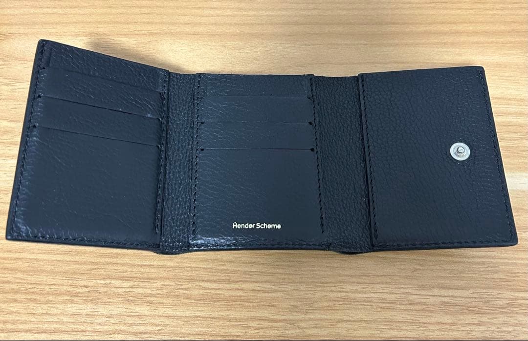 Hender scheme trifold wallet black 極美品