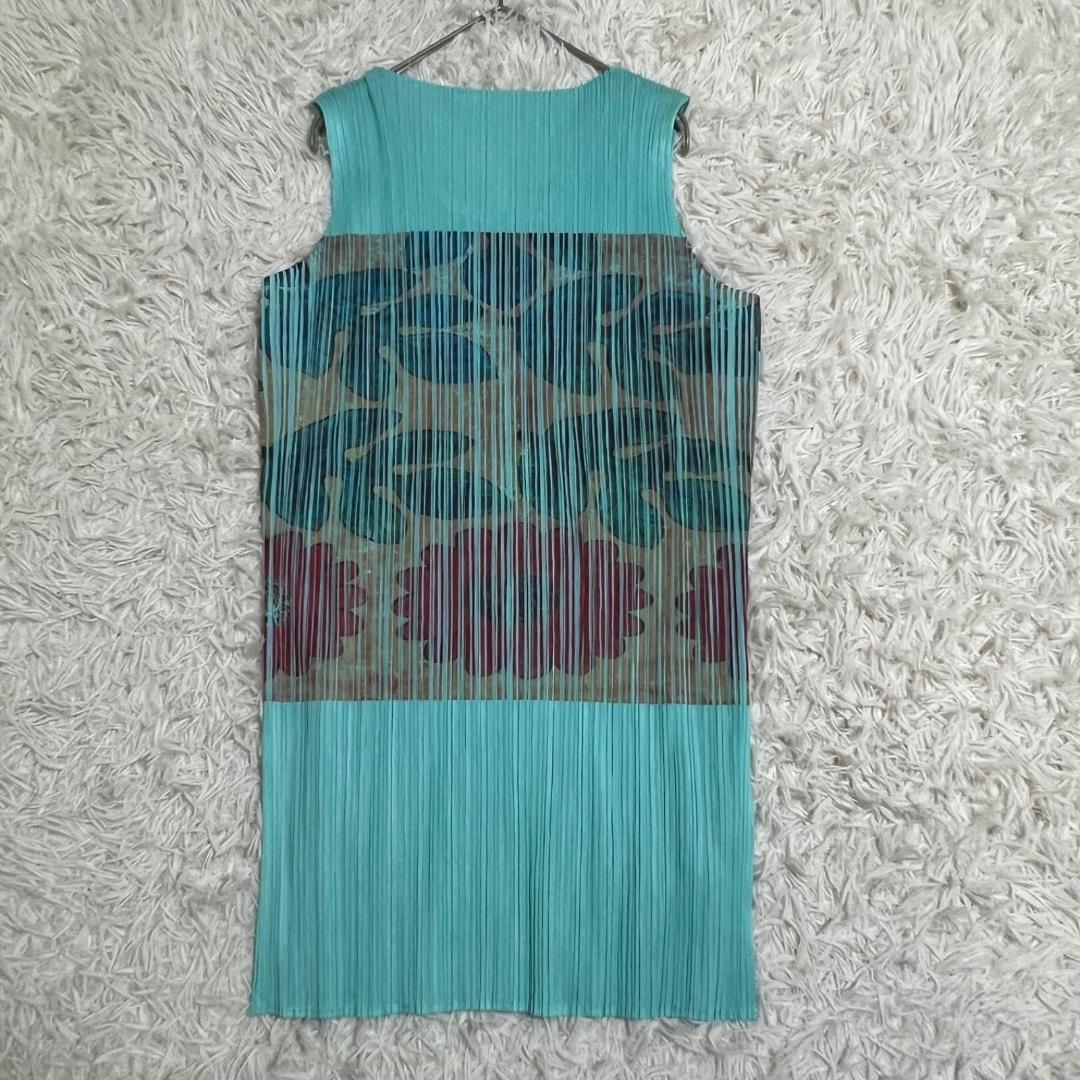 良品✨PLEATS PLEASE 転写 フラワー プリント チュニック 4