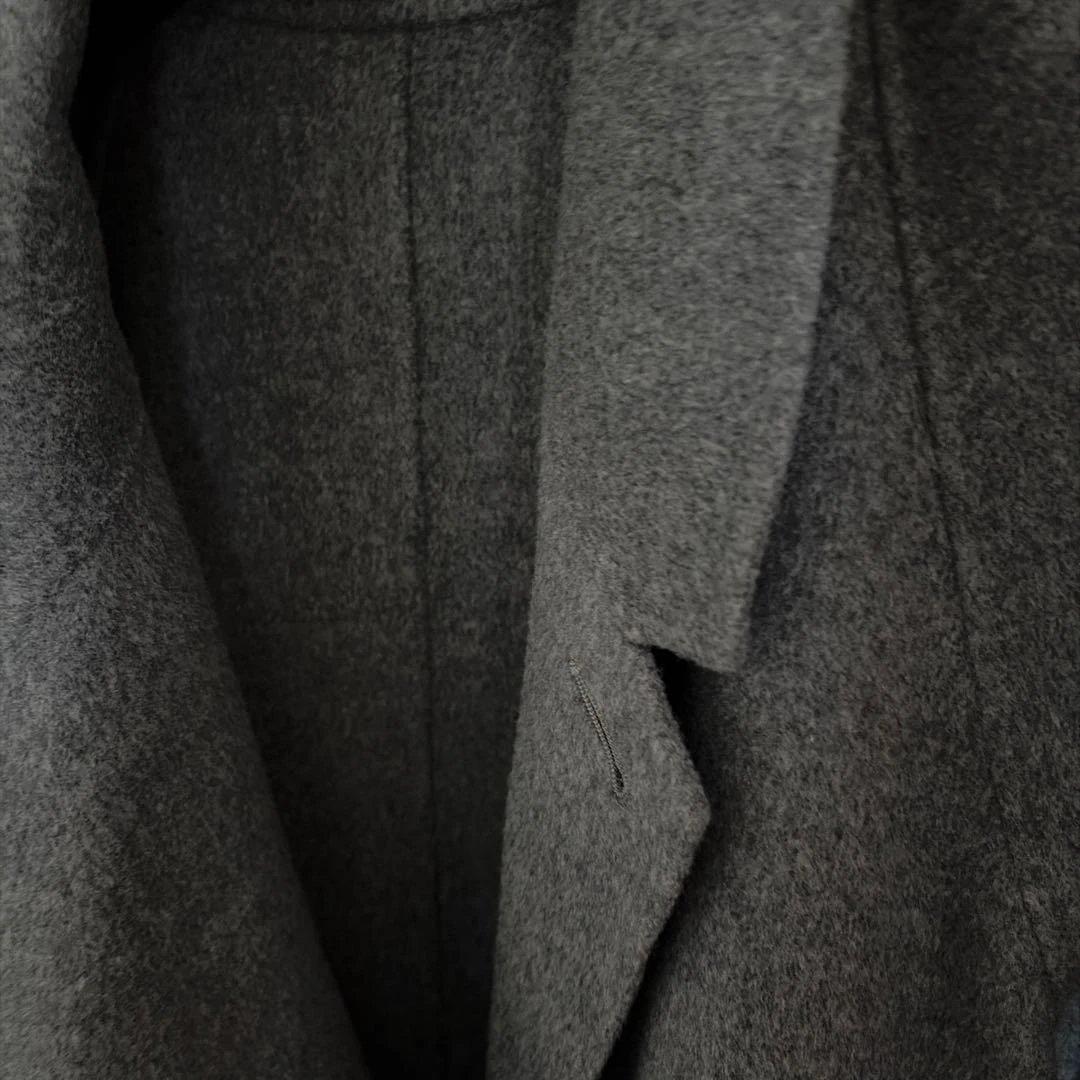 プラージュ　グレー ダブルブレスト ロングコート　38 美品