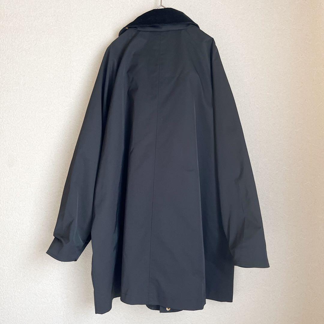 Lavish Gate撥水ステンカラーハーフコートコーディロイ襟ブラックFREE