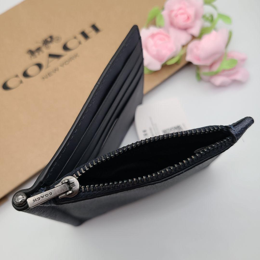 新品　COACH　コーチ　マネークリップ　折り財布　正