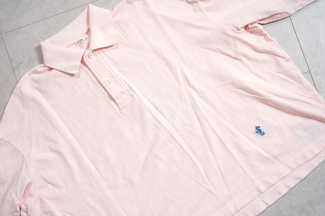 完売品✨45R カノコのMポロ 現行 コットン100% 山桜ピンク Free