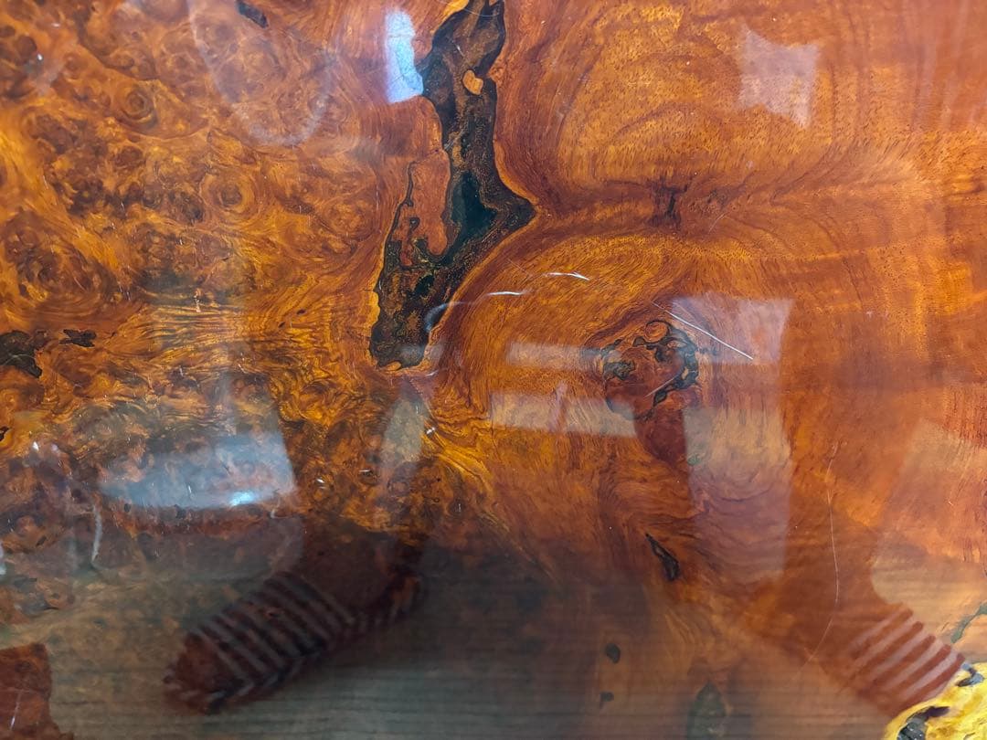 希少　花梨　 座卓 一枚板 高級テーブル　天然木製　光沢座卓　アンティーク