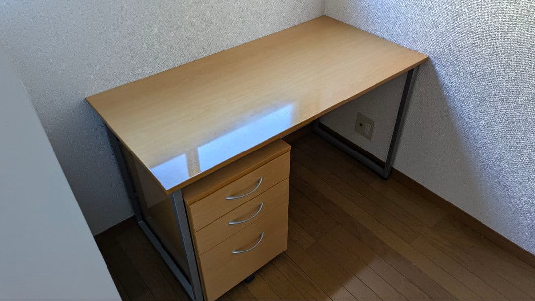 学習机 デスク ナチュラル 横幅120（★ワゴン別出品）