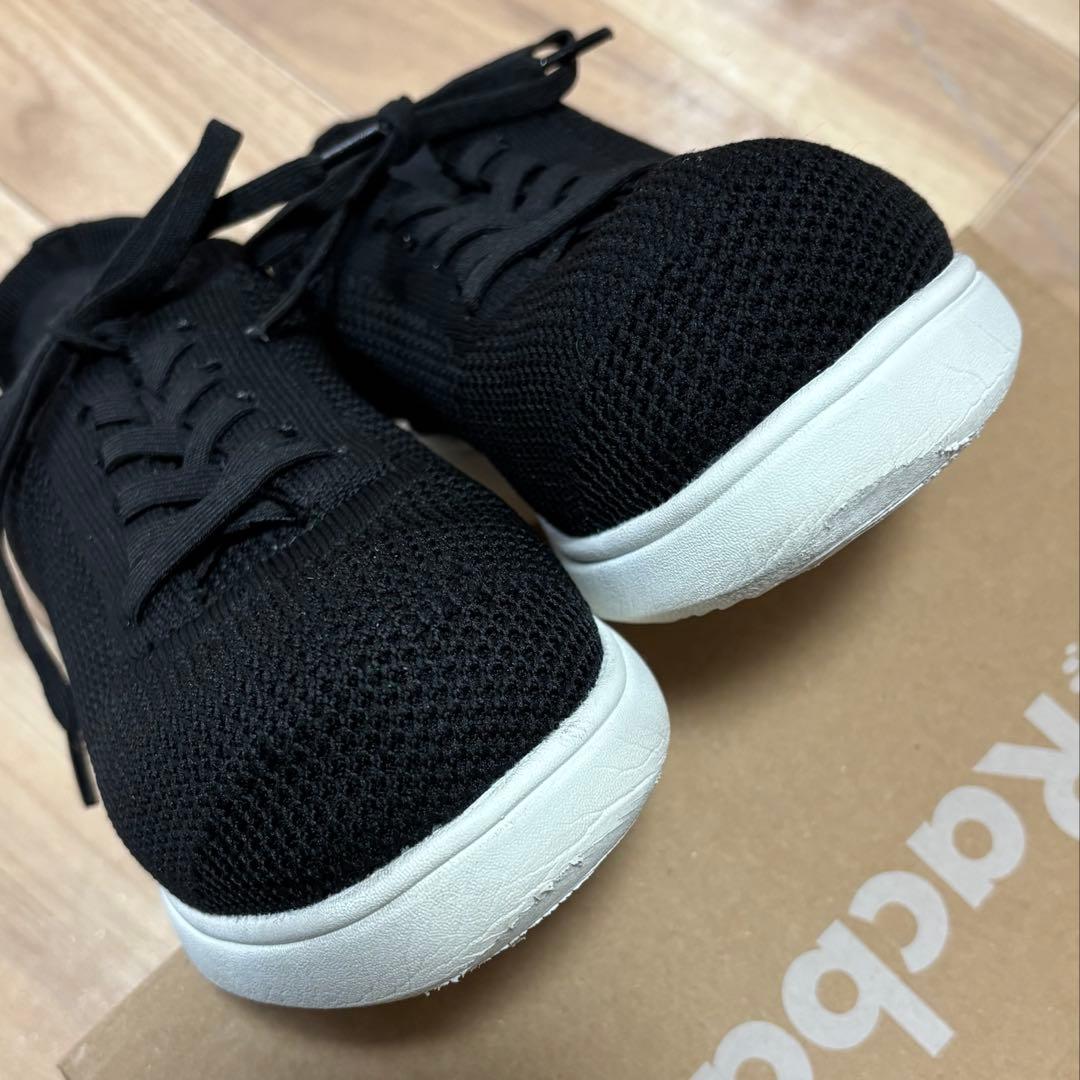 ラクバキ Racbaki ソフトスニーカー　ブラック/ホワイト　Mサイズ