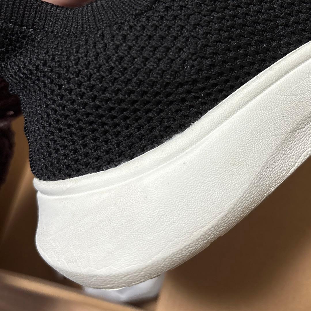 ラクバキ Racbaki ソフトスニーカー　ブラック/ホワイト　Mサイズ