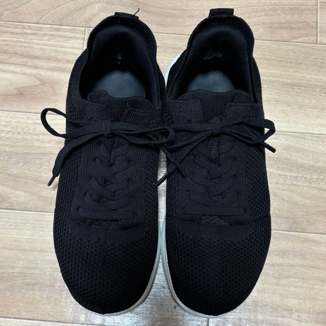 ラクバキ Racbaki ソフトスニーカー　ブラック/ホワイト　Mサイズ