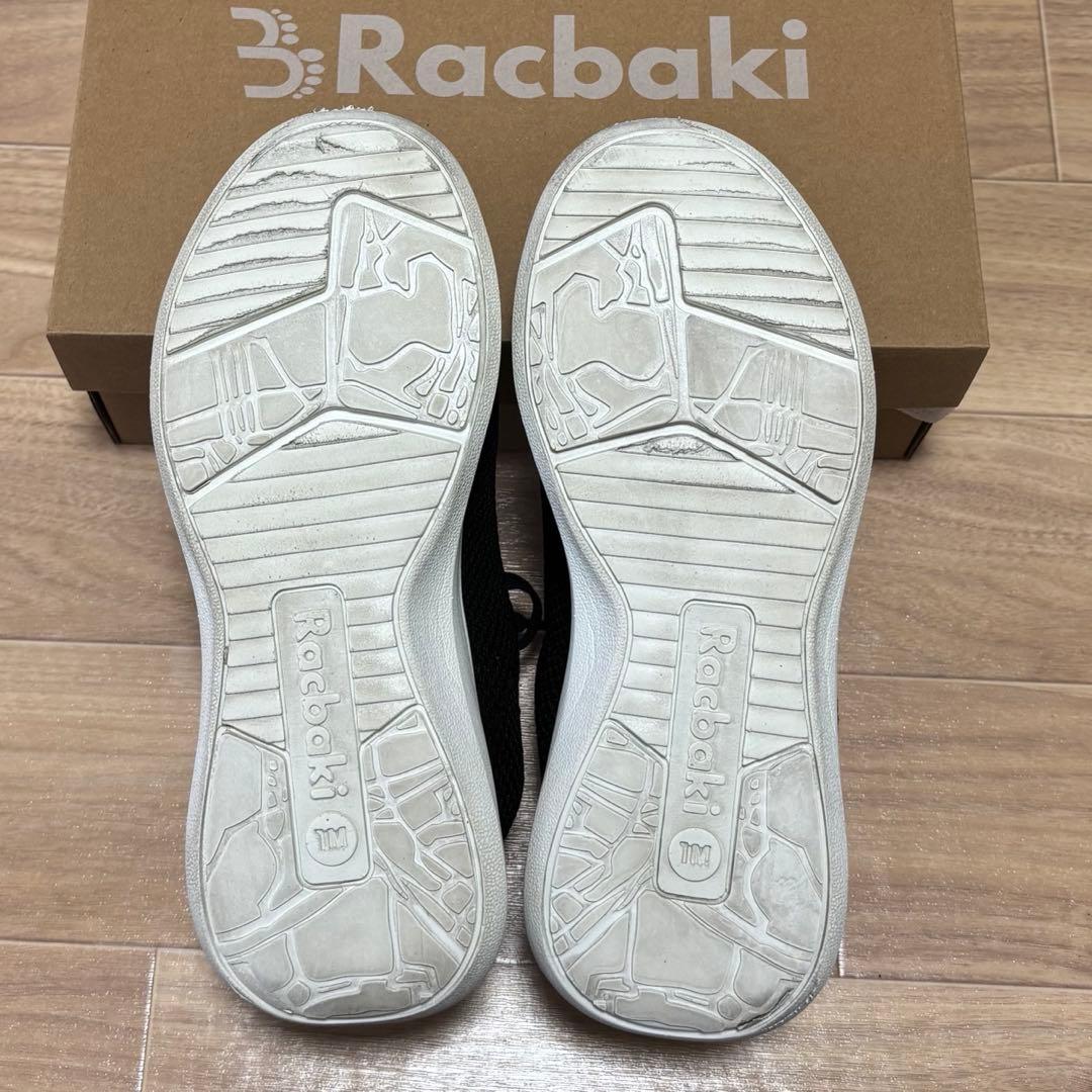 ラクバキ Racbaki ソフトスニーカー　ブラック/ホワイト　Mサイズ