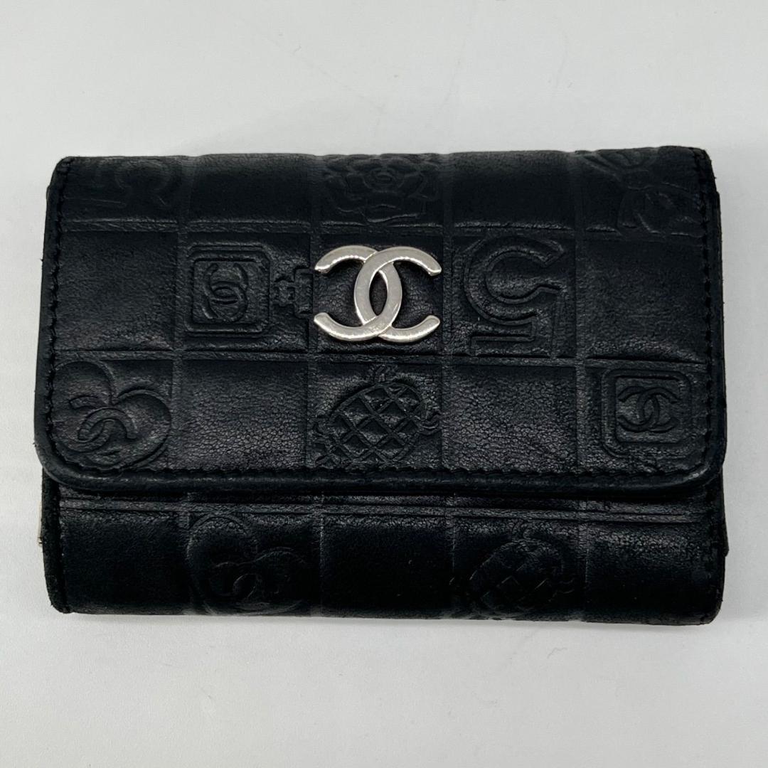 美品✨CHANEL アイコンライン カメリア ココマーク レザー 6連キーケース