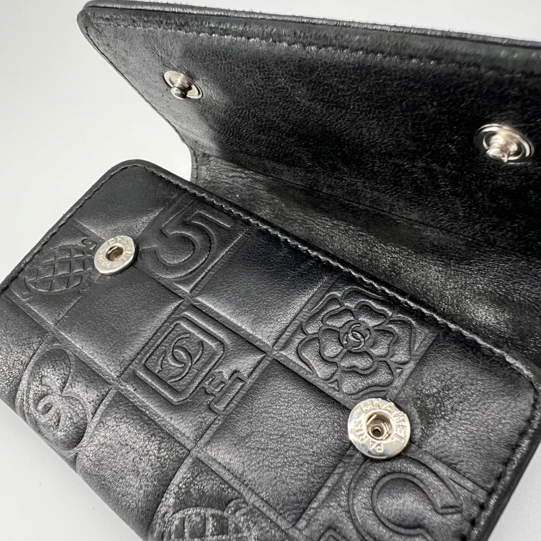 美品✨CHANEL アイコンライン カメリア ココマーク レザー 6連キーケース