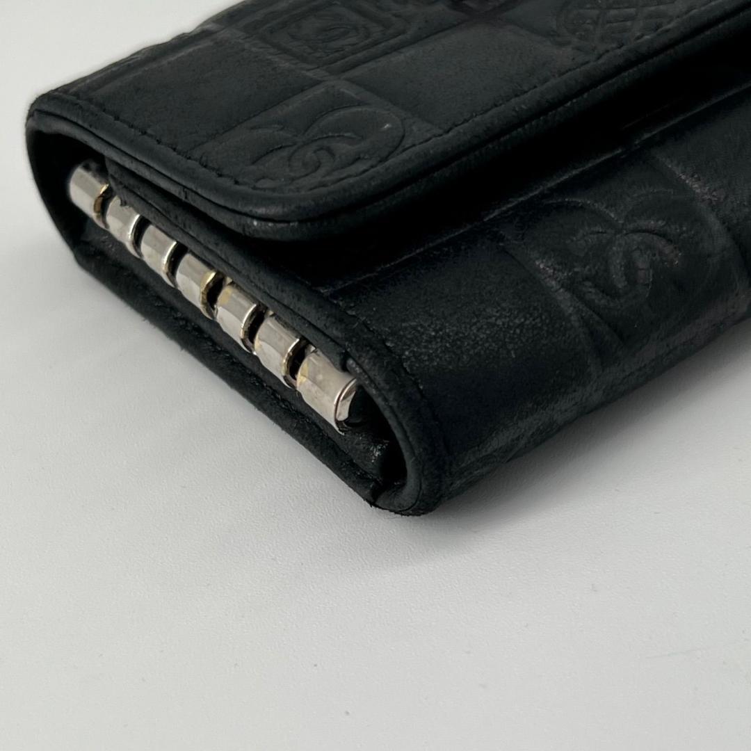 美品✨CHANEL アイコンライン カメリア ココマーク レザー 6連キーケース