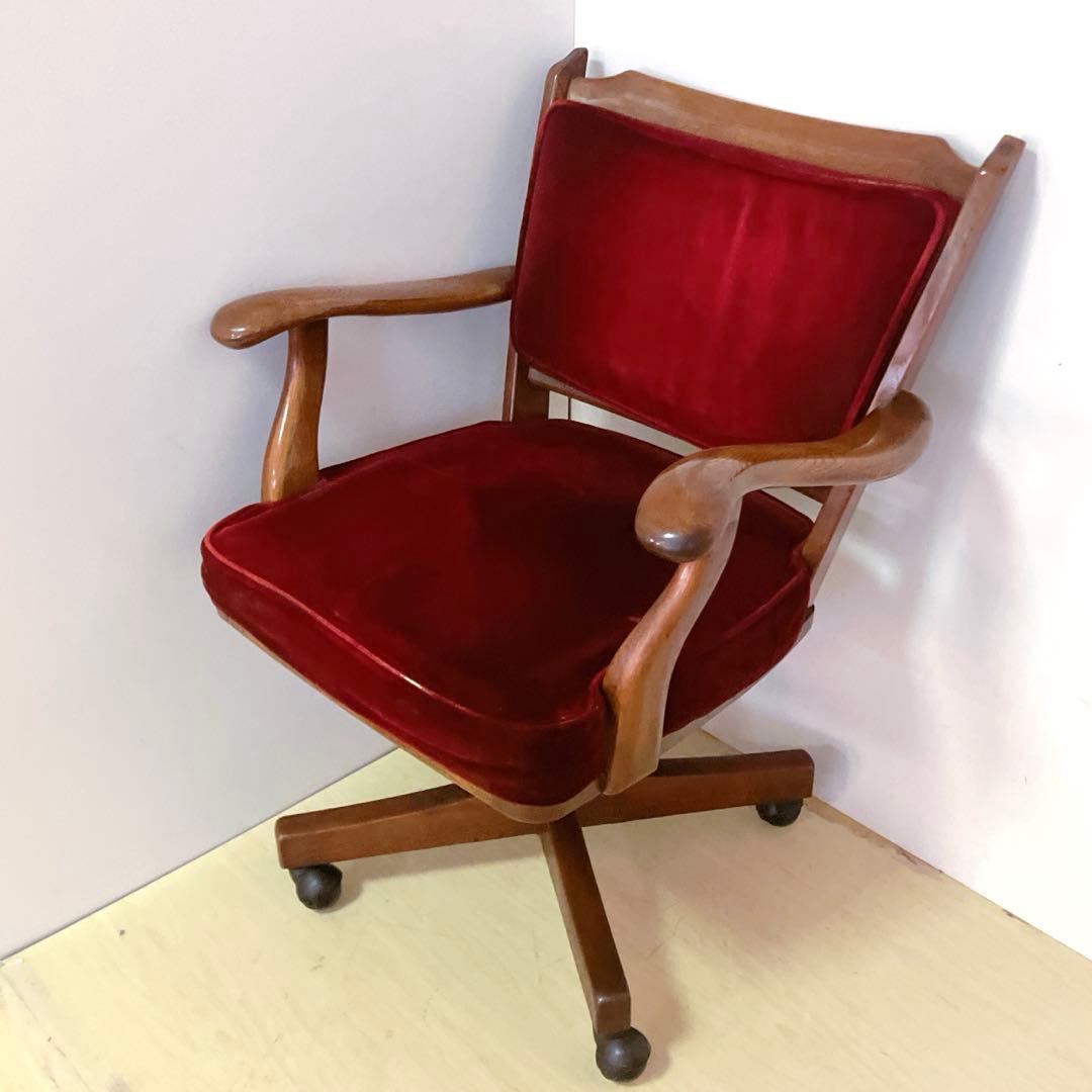 karimoku カリモク キャスター付き 回転チェア コロニアル デスクチェア