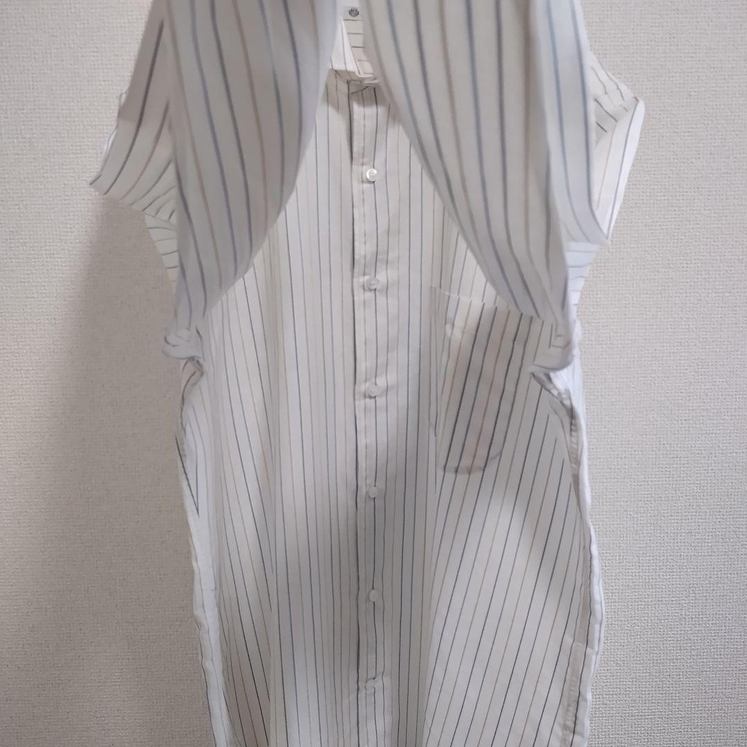 ロロピアーナ コットンリネン マルチストライプ 長袖シャツ ホリゾンタルカラー