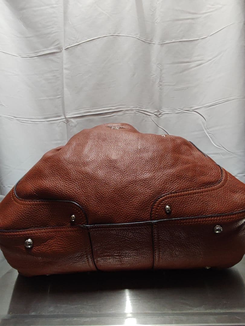 old PRADA ブラウン レザー ショルダーバッグ ハンドバッグ