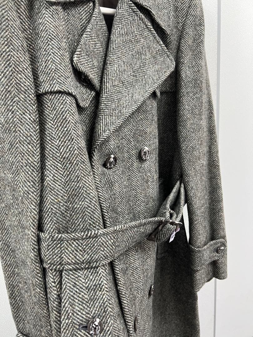 ◉イギリス　ヴィンテージ　80年代〜90年　ミックスウールコート　48サイズ