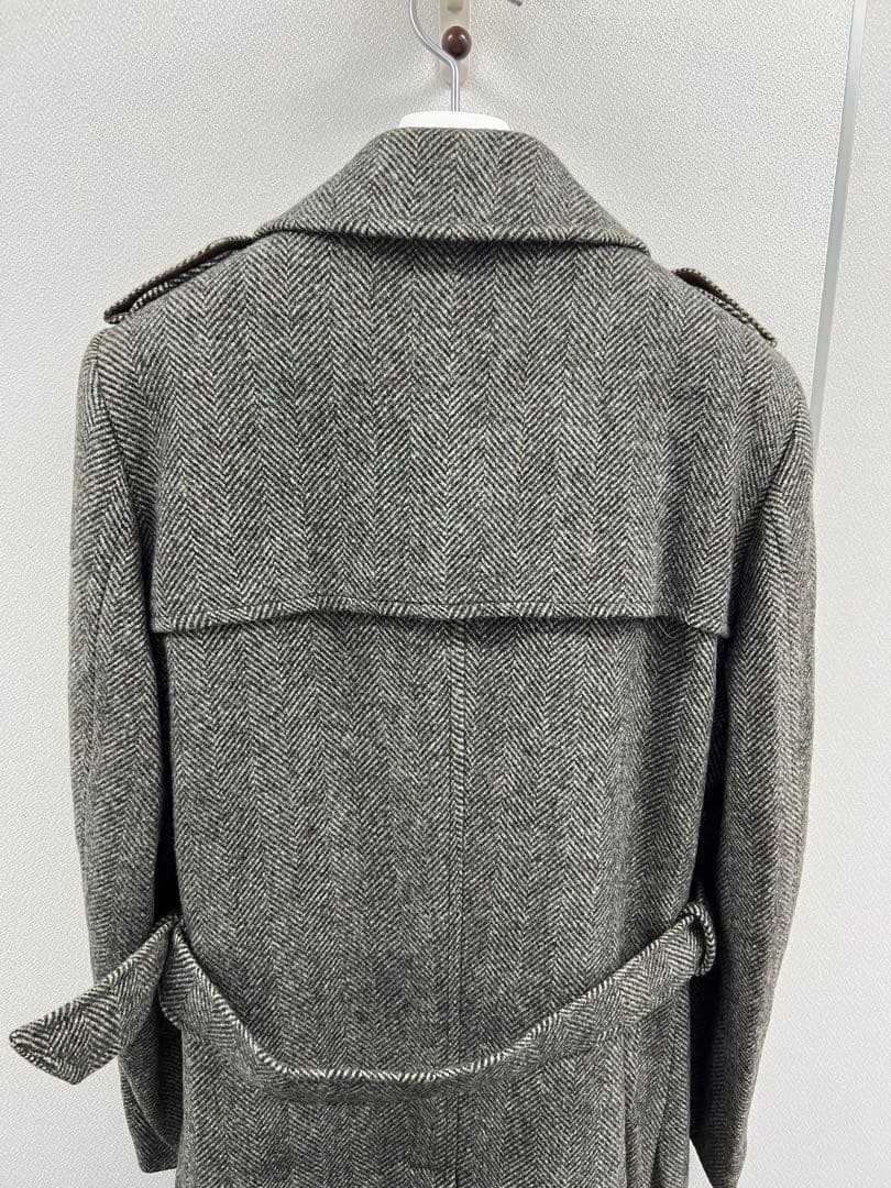 ◉イギリス　ヴィンテージ　80年代〜90年　ミックスウールコート　48サイズ