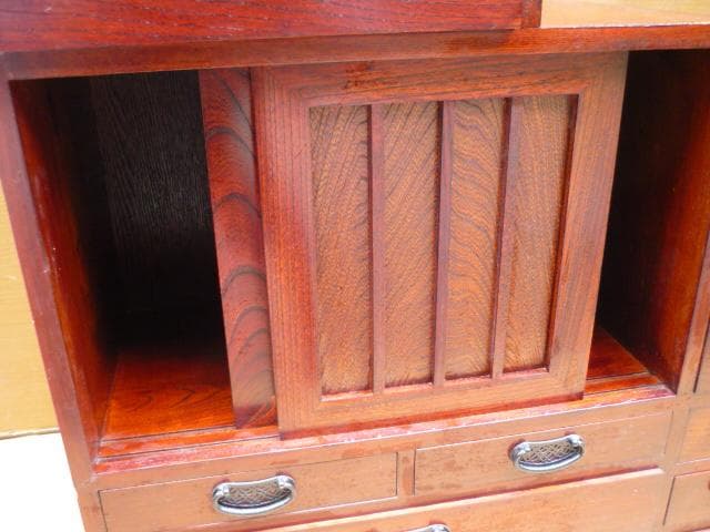 階段箪笥　ケヤキ材　美品　九杯引き出し　和家具・収納箪笥