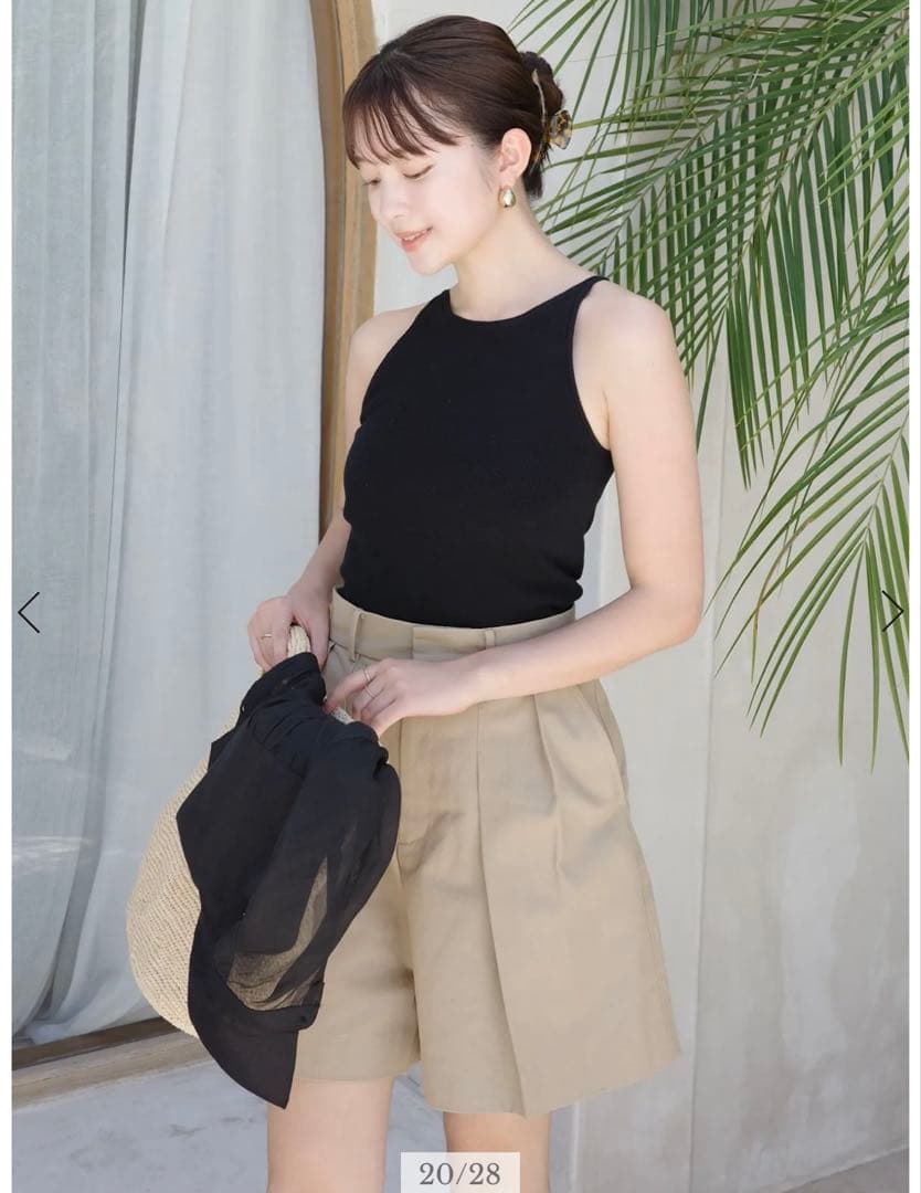 【新品】 anuans チノショートパンツ BEIGE