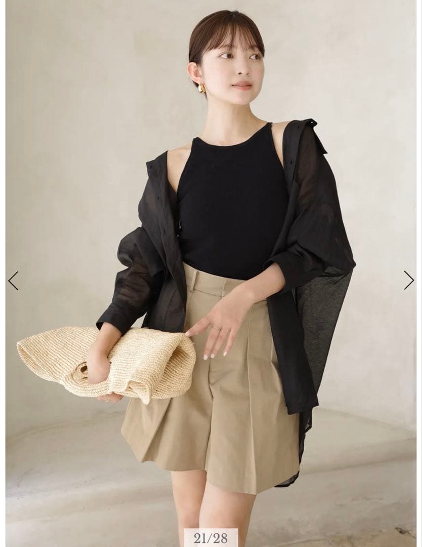 【新品】 anuans チノショートパンツ BEIGE