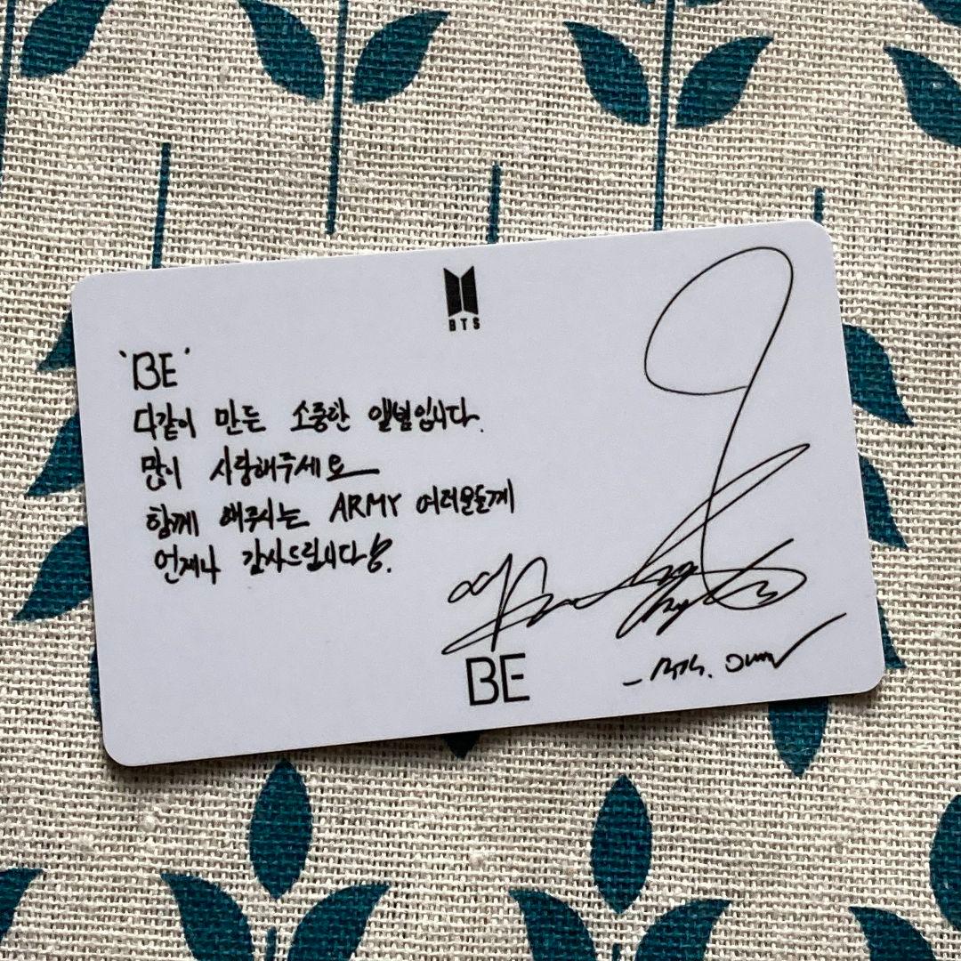 BTS ジミン ラキドロ BE 未公開 トレカ