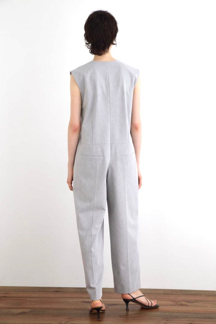 美品 LE PHIL ルフィル ドライギャバコンビネゾン グレー オールインワン