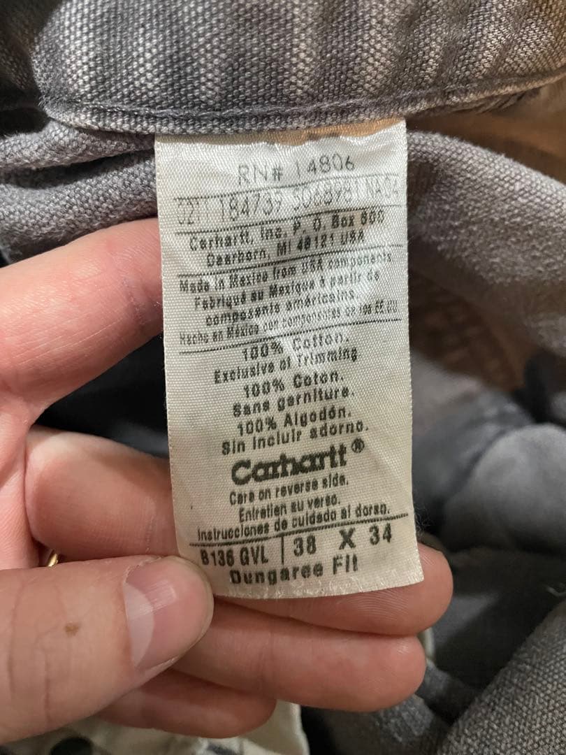 carhartt ダブルニーペインターパンツ　B136 gvl ボロ　w38