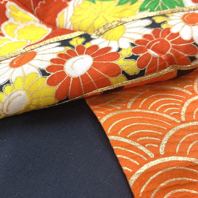 510ag6■七五三 七歳 女児 着物&袋帯&長襦袢 トールサイズ■美品