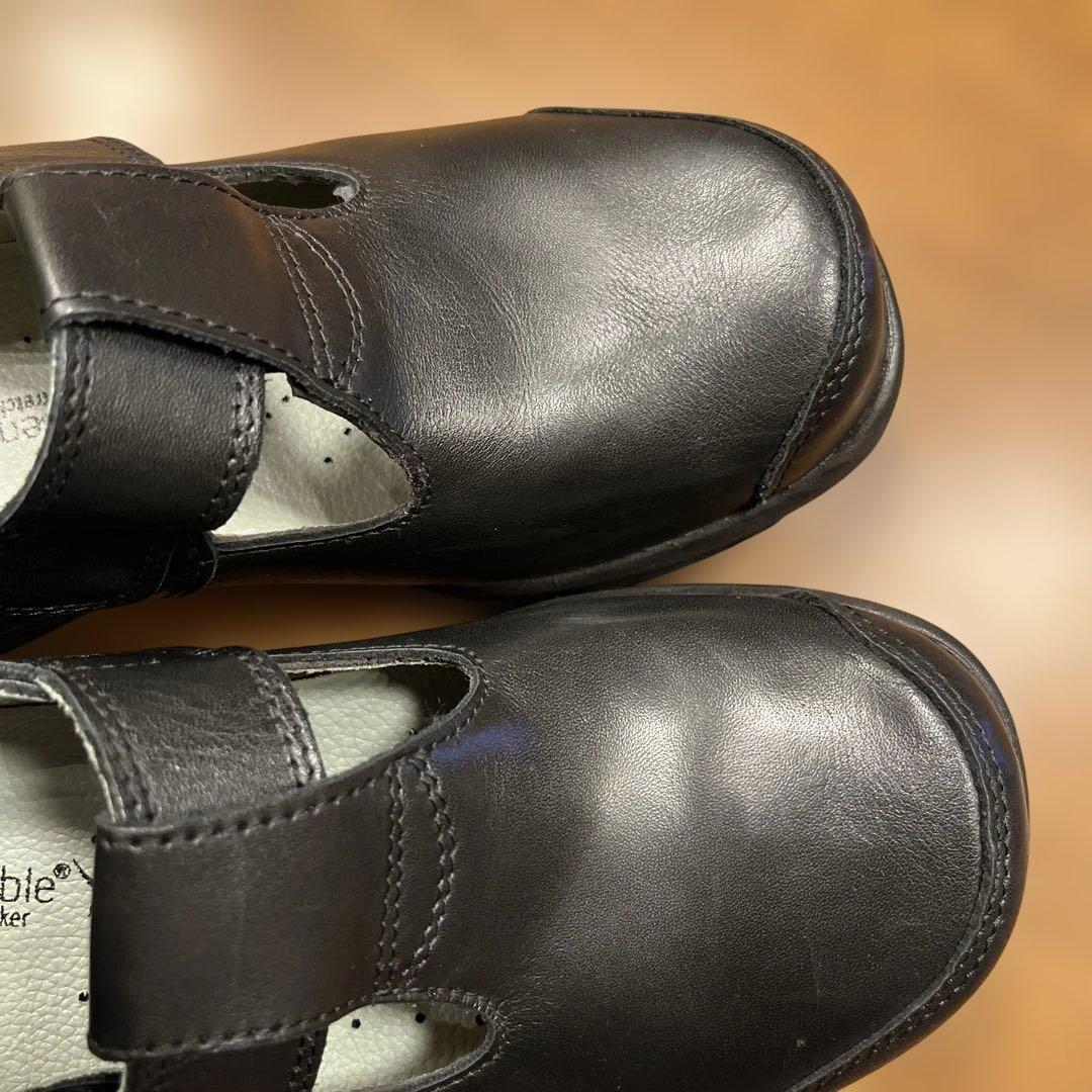 のさか　ストレッチウォーカー Xensible 黒 レディースシューズ 37