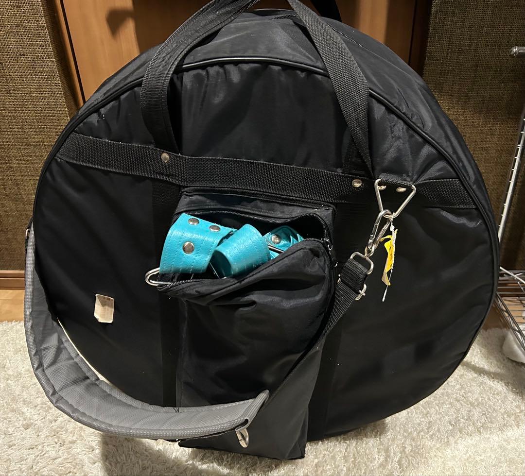 川田太鼓　2尺平太鼓　青色担ぎストラップ付き　※お値下げしました。