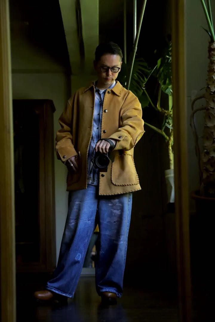 BOWWOW　WOVEN SUEDE スウェード　カバーオール