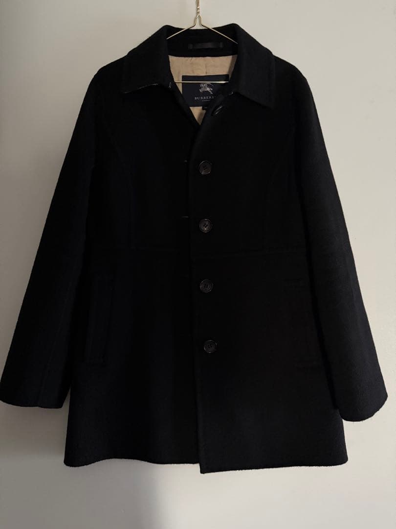 廃盤　バーバリー　ロンドン　カシミヤ混ウールコート 黒 40 日本製