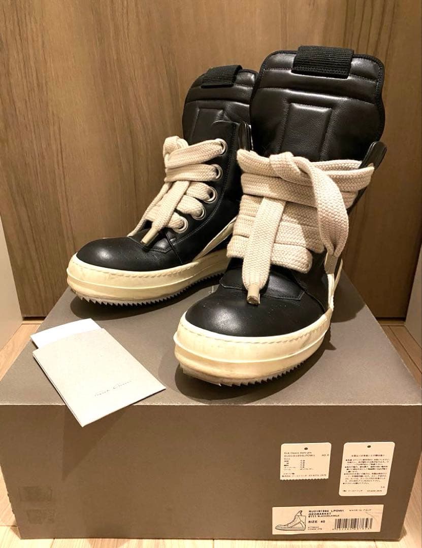 靴 Rick Owens Temple Jumbolace Geobasket 40