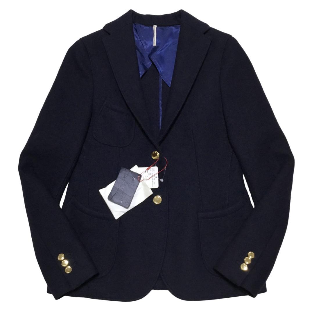 m’s braque エムズブラック 肉厚メルトン地 紺ブレザー 38