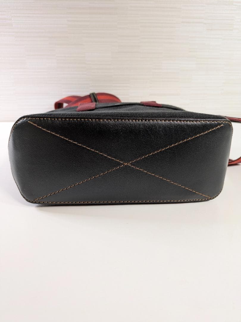 コーチCOACH トートショルダーバッグ ブラックキャンパス地＆レザー