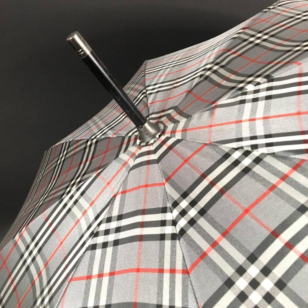 BURBERRY 傘 長傘 雨具 ノバチェック 90cmヴィンテージ グレー系