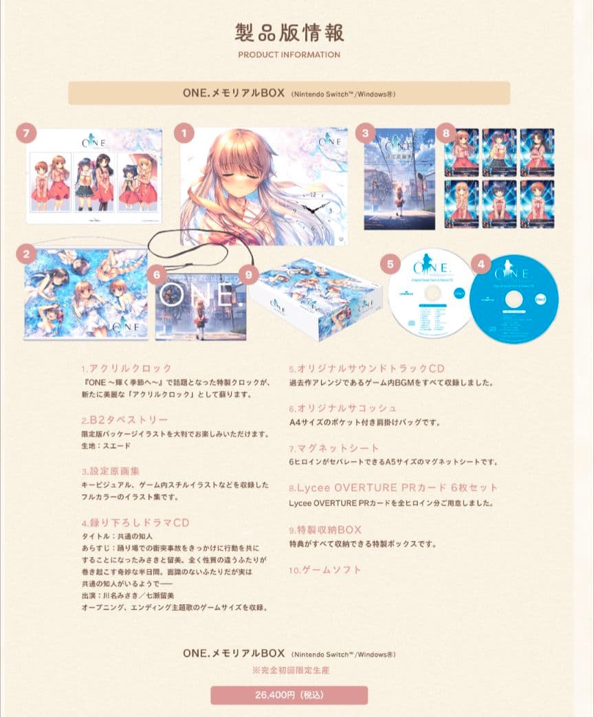 Switch　ONE. メモリアルBOX Amazon限定セット　未開封