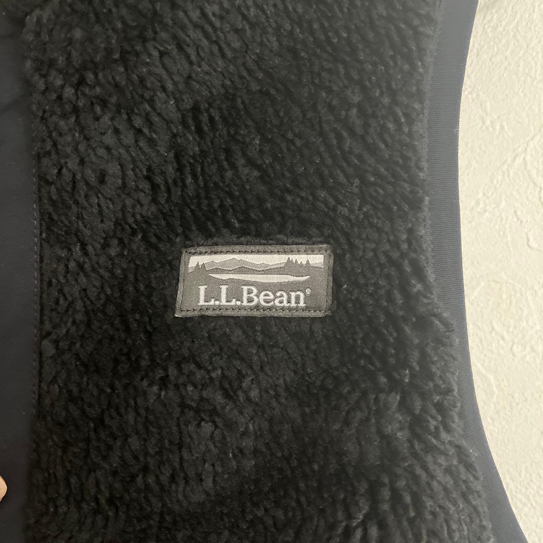 エルエルビーン　L.L.BEAN ロングシェルパ　フリースベスト　ブラック　黒