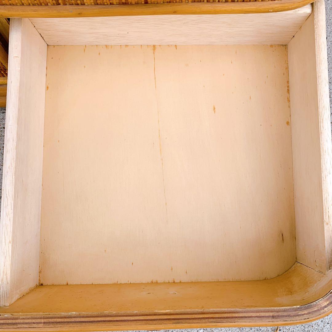 ラタン9杯チェスト 昭和レトロ エスニック アジアン 籐家具 ラタン 古民具