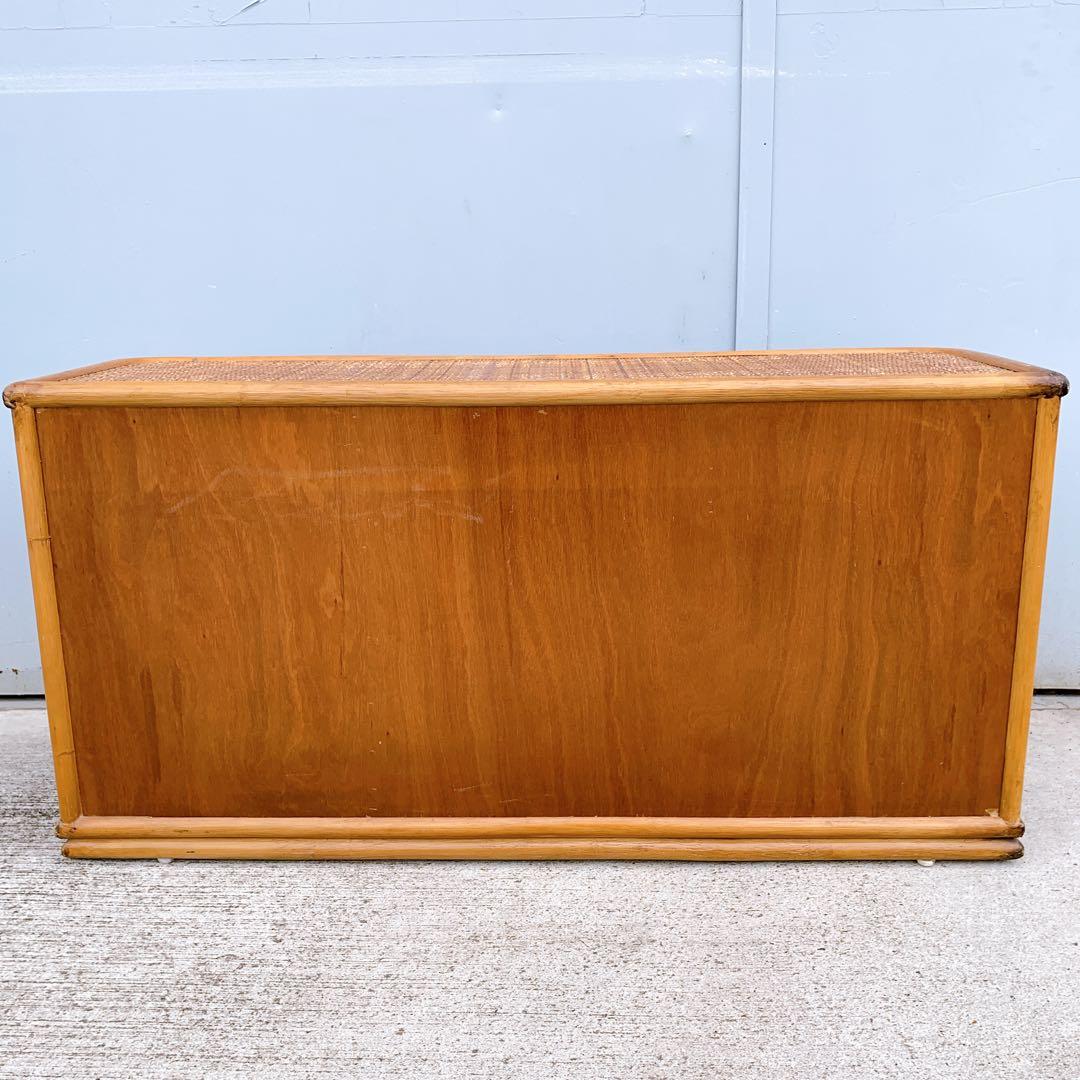 ラタン9杯チェスト 昭和レトロ エスニック アジアン 籐家具 ラタン 古民具