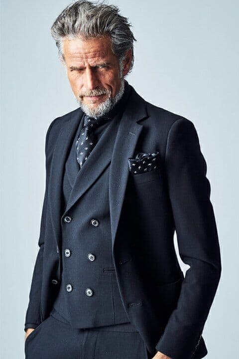 1piu1uguale3 RIB JK SETUP AKMwjk 3ピーススーツ