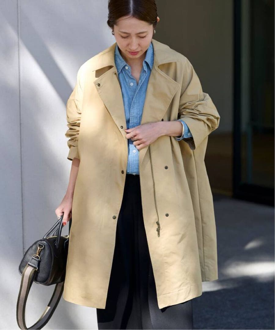 【美品】FRAMeWORK フレームワーク 撥水ポンチョトレンチコート 38