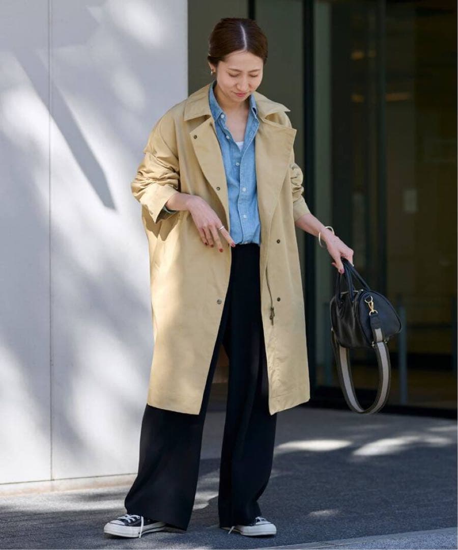 【美品】FRAMeWORK フレームワーク 撥水ポンチョトレンチコート 38