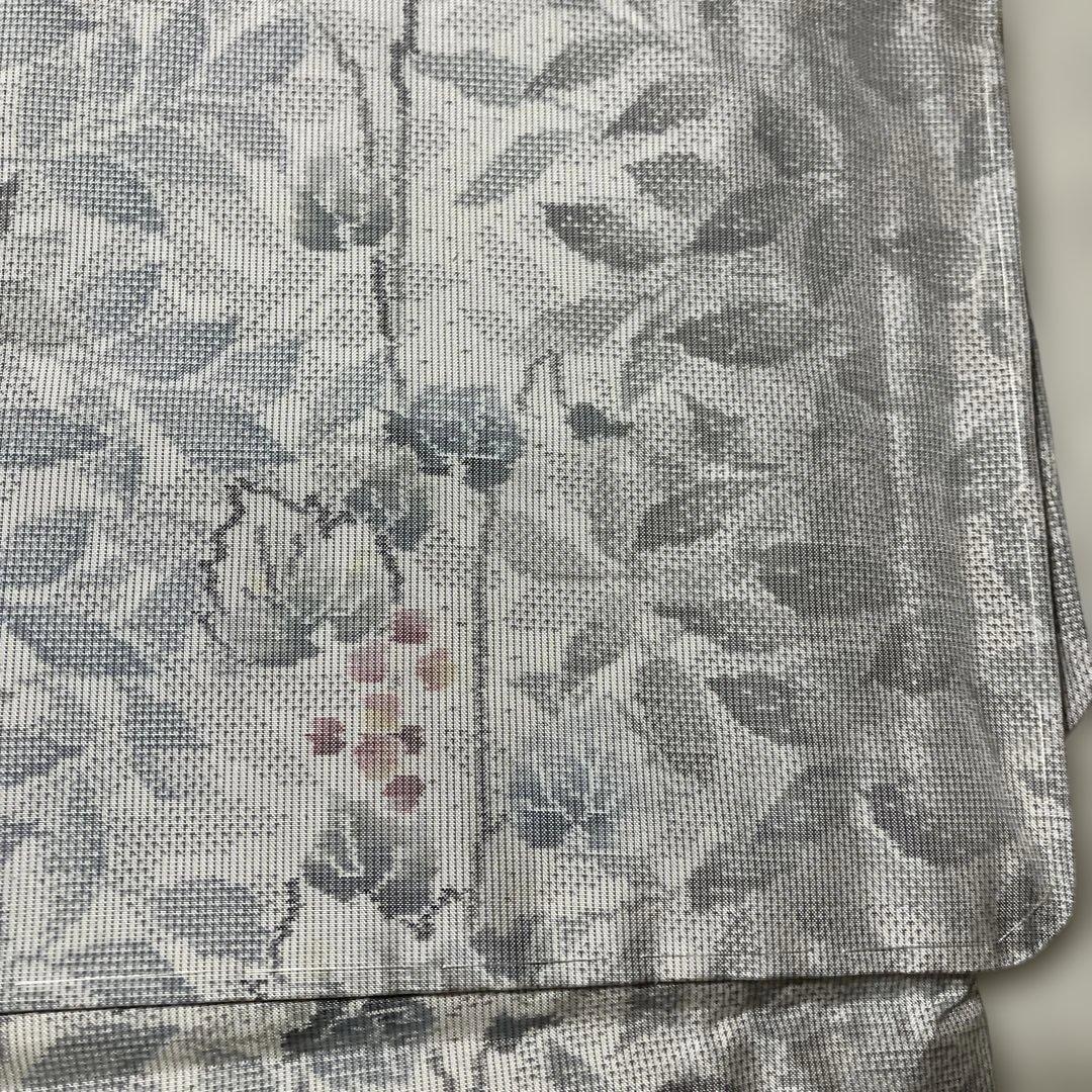 着物　袷　白系　大島紬　都喜エ門　証紙あり　身丈165cm しつけ付き
