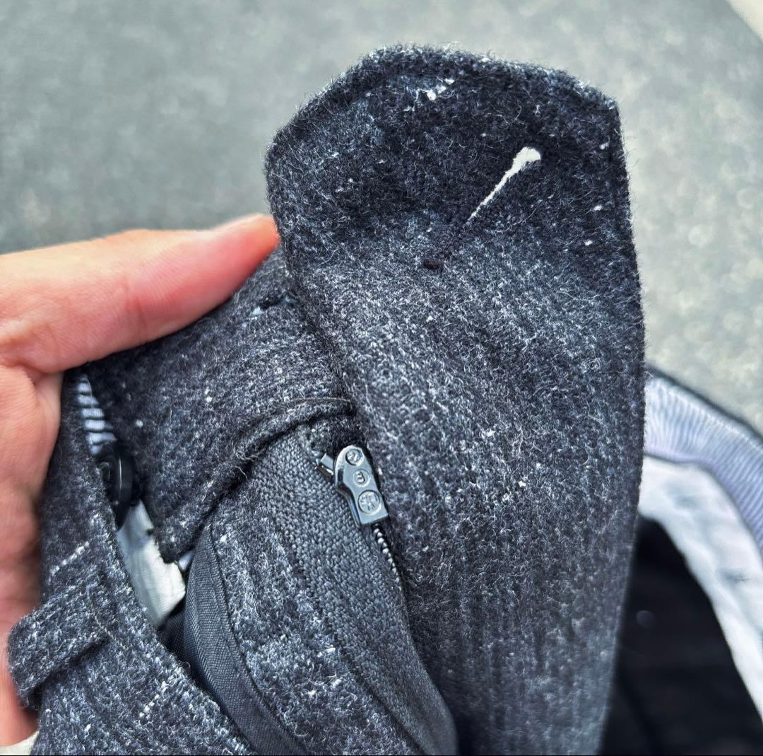 ふ*く様 80s 90s ワイドスラックス 絣 ネップ ブラック シティーボーイ