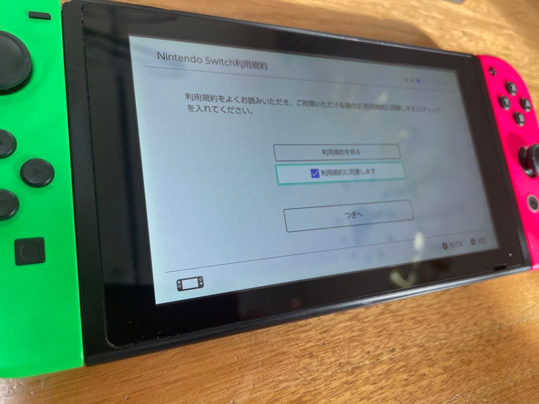 Nintendo Switch 本体 動作確認済み グリーン ピンク