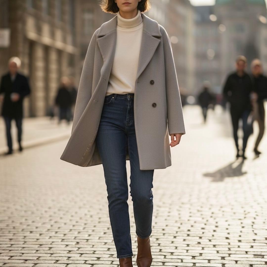 美品✨バビロン MANTECO ウールコート　ミドル丈　チェスター　ピーコート