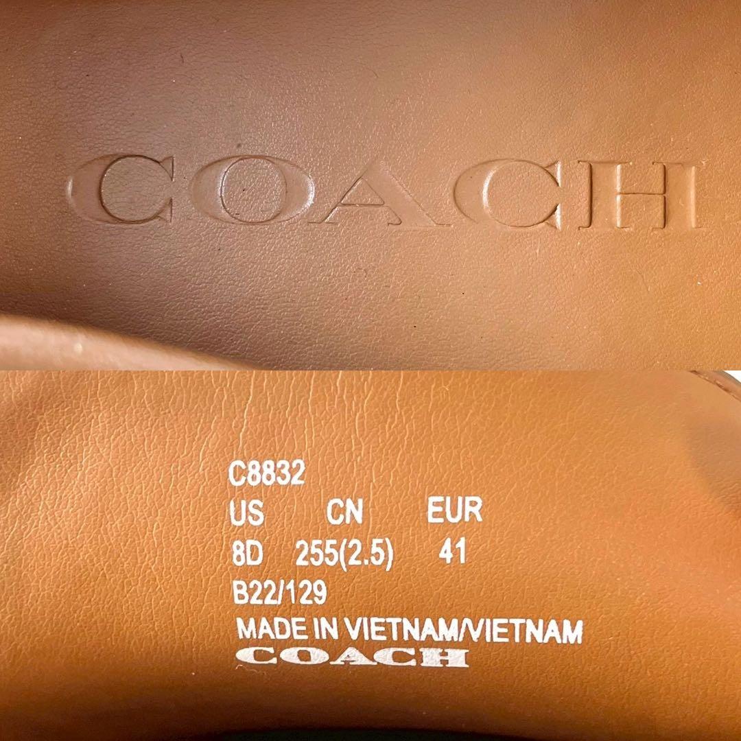 美品 COACH シグネチャー ローファー 靴 ホースビット 25.5 【185